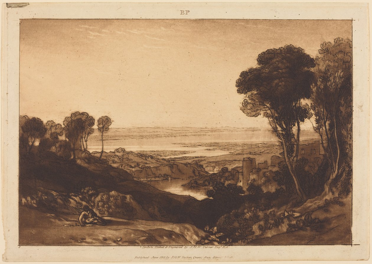 Severnin ja Wyen yhtymäkohta tekijältä Joseph Mallord William Turner