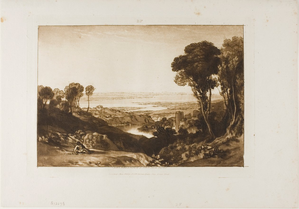 Severnin ja Wyen risteys, levy 28 Liber Studiorumilta tekijältä Joseph Mallord William Turner