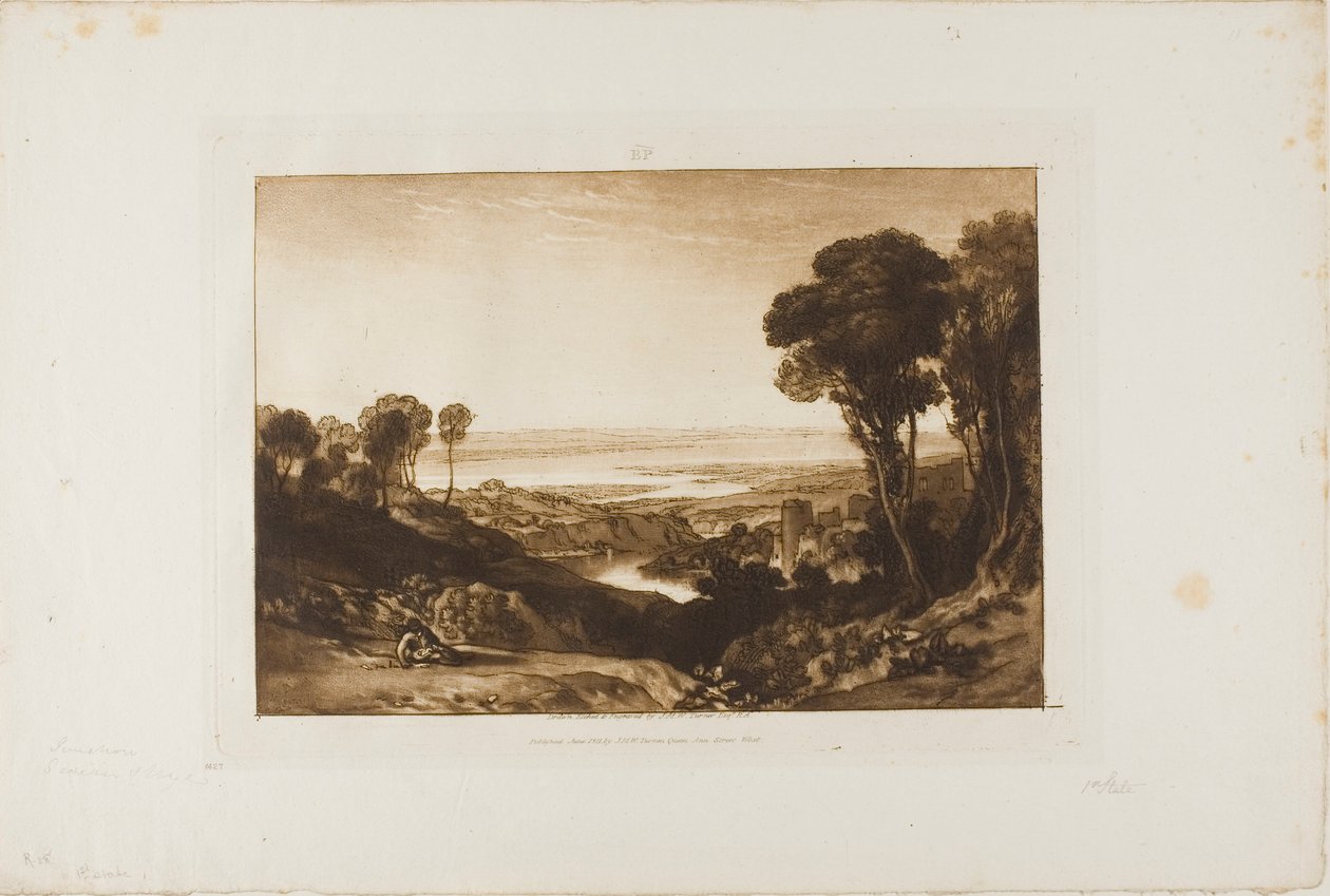 Severnin ja Wyen risteys, levy 28 Liber Studiorumilta tekijältä Joseph Mallord William Turner