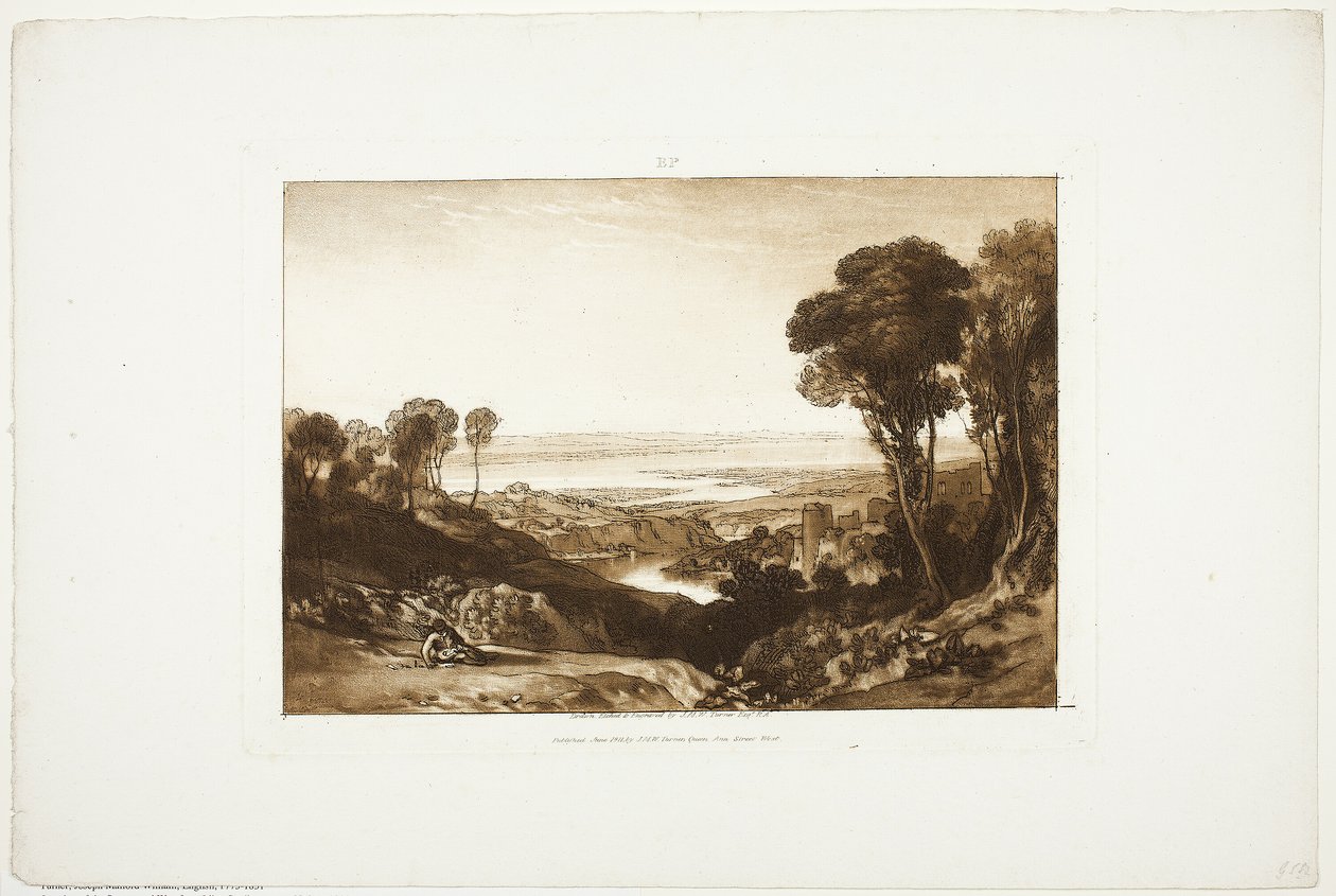Severnin ja Wyen risteys, Liber Studiorumilta, nro. 28 tekijältä Joseph Mallord William Turner