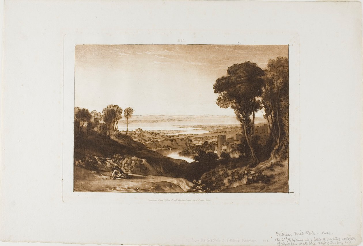 Severnin ja Wyen risteys, levy 28 Liber Studiorumilta tekijältä Joseph Mallord William Turner