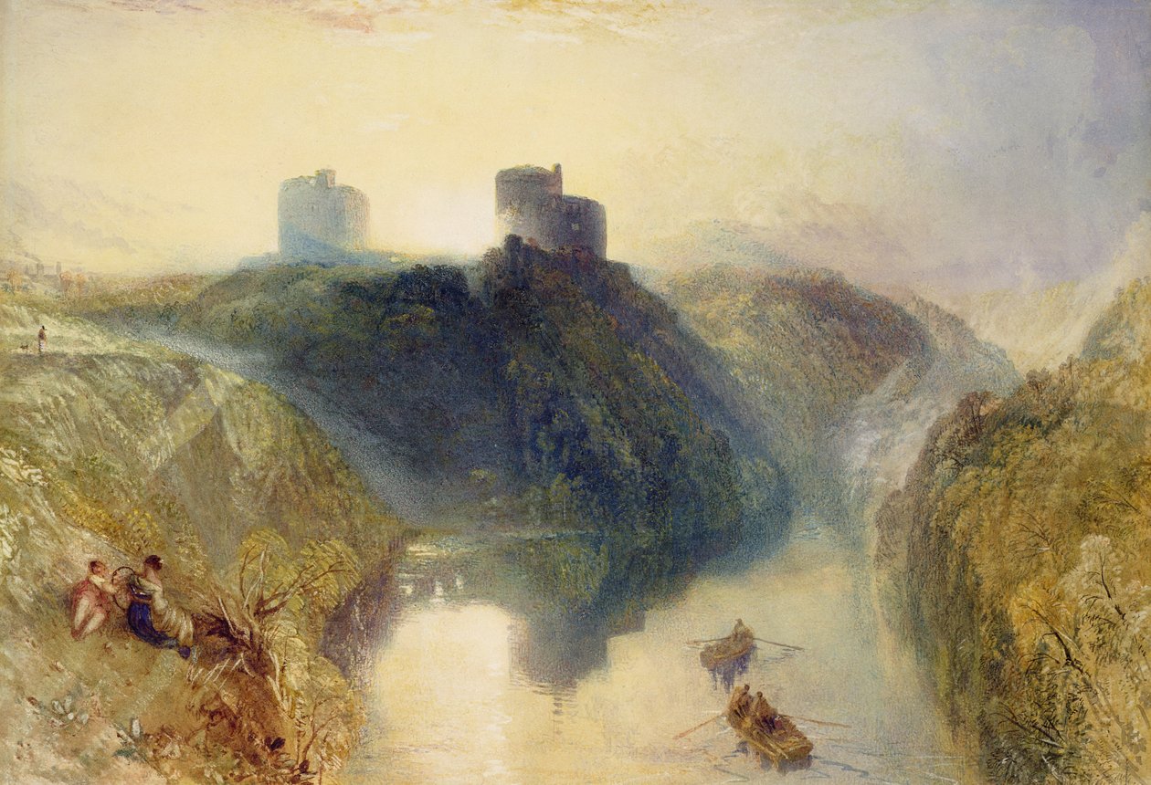Kilgarrenin linna, Pembrokeshire (wc paperilla) tekijältä Joseph Mallord William Turner