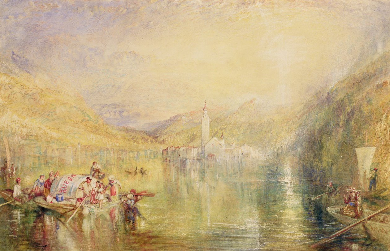 Kussnacht, Luzernjärvi, Sveitsi tekijältä Joseph Mallord William Turner
