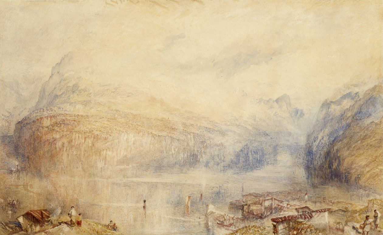 Luzerninjärvi Brunnenista nähtynä tekijältä Joseph Mallord William Turner