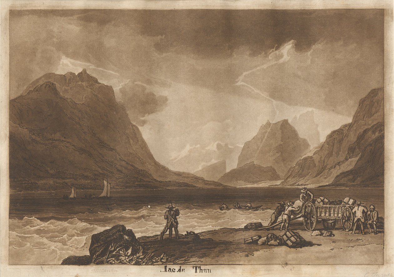 Thunjärvi, Sveitsi tekijältä Joseph Mallord William Turner