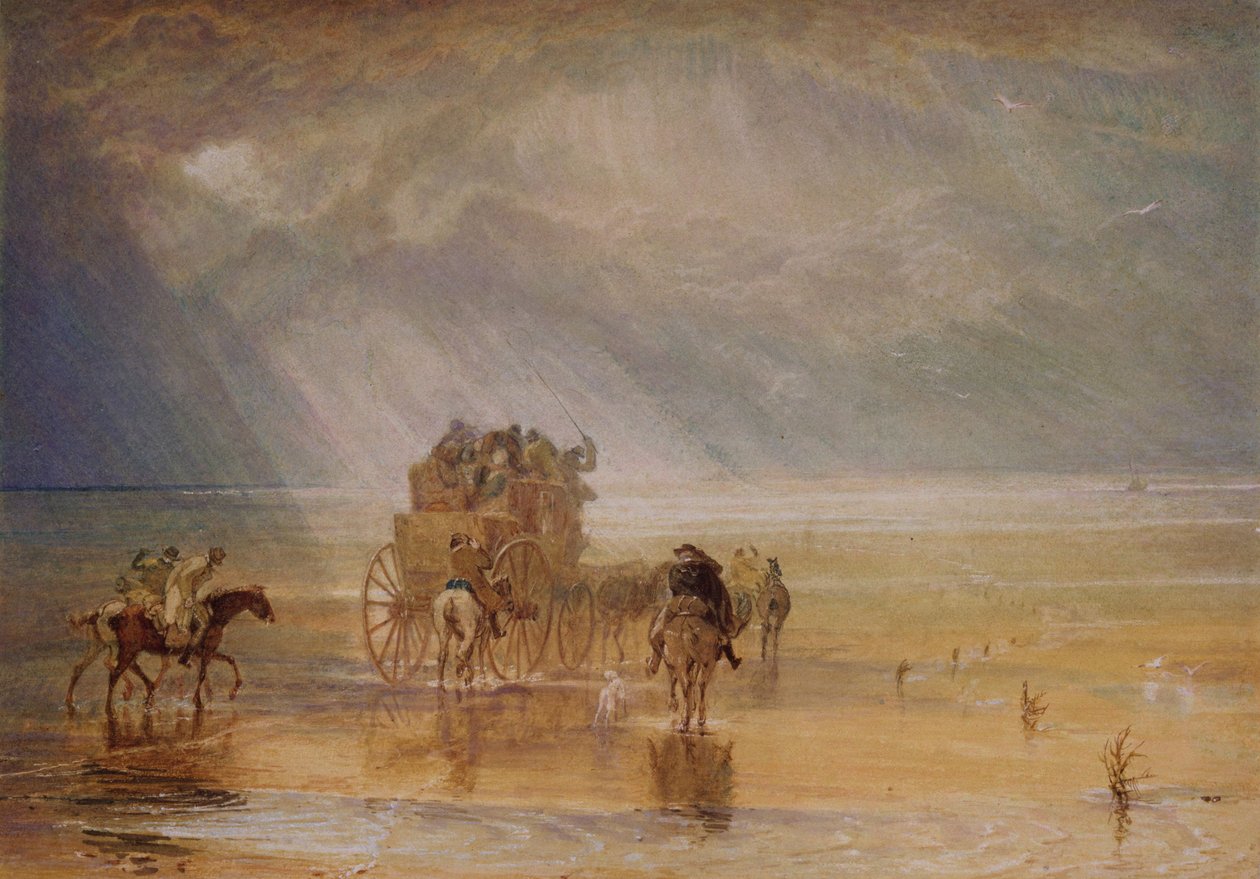 Lancaster Sands, 1816-1825 tekijältä Joseph Mallord William Turner