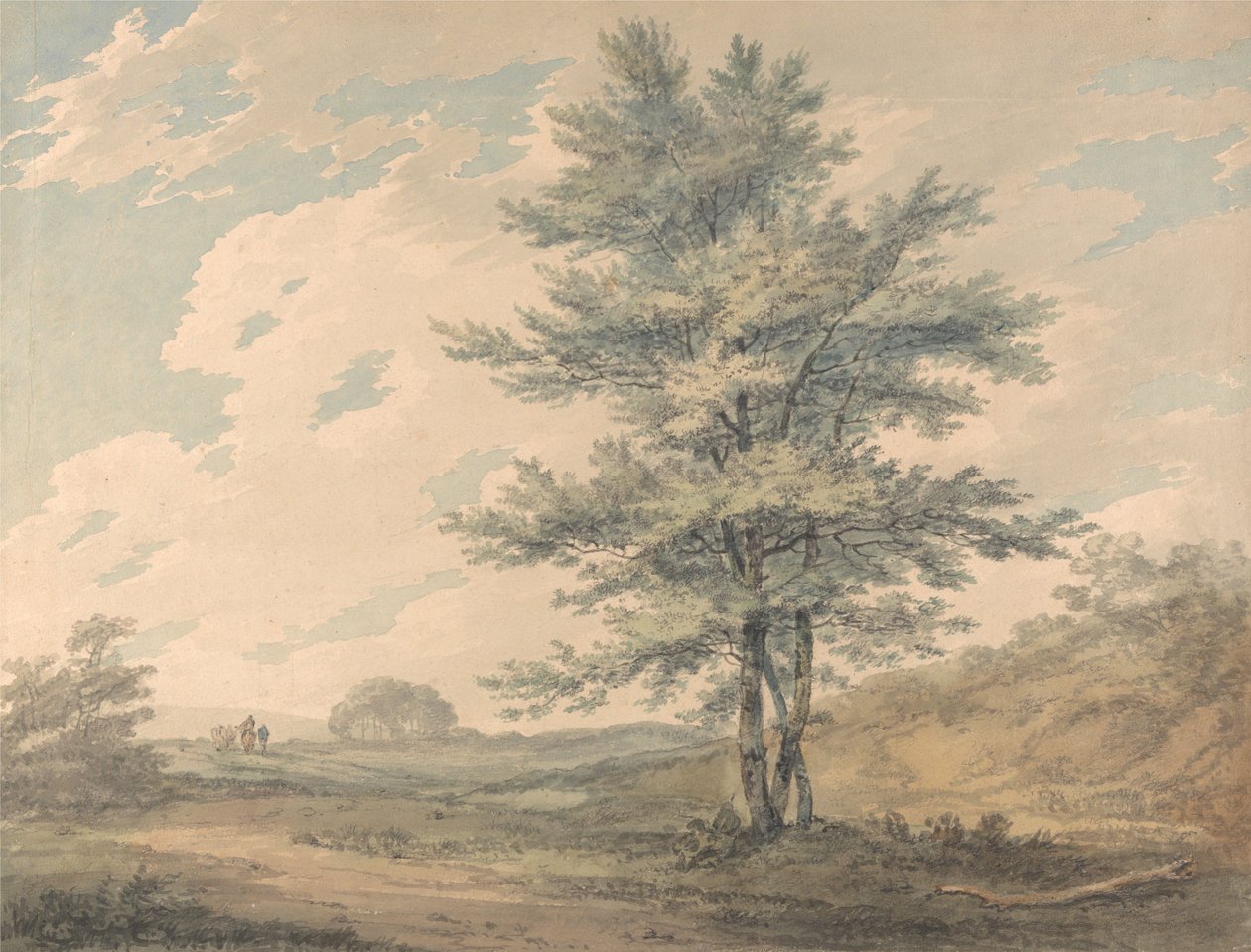 Maisema, puita ja hahmoja tekijältä Joseph Mallord William Turner