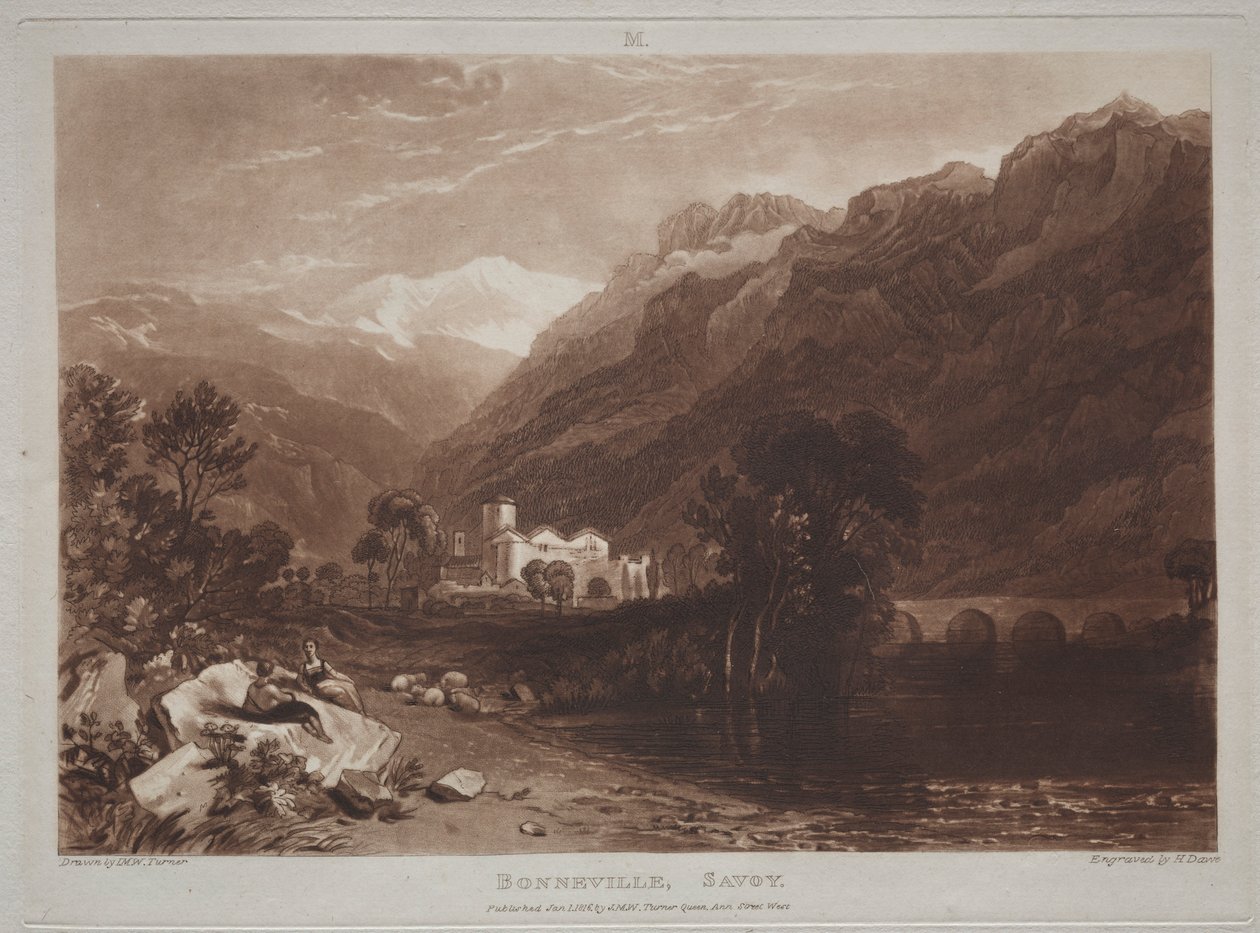 Oppikirja: Bonneville, Savoy. tekijältä Joseph Mallord William Turner