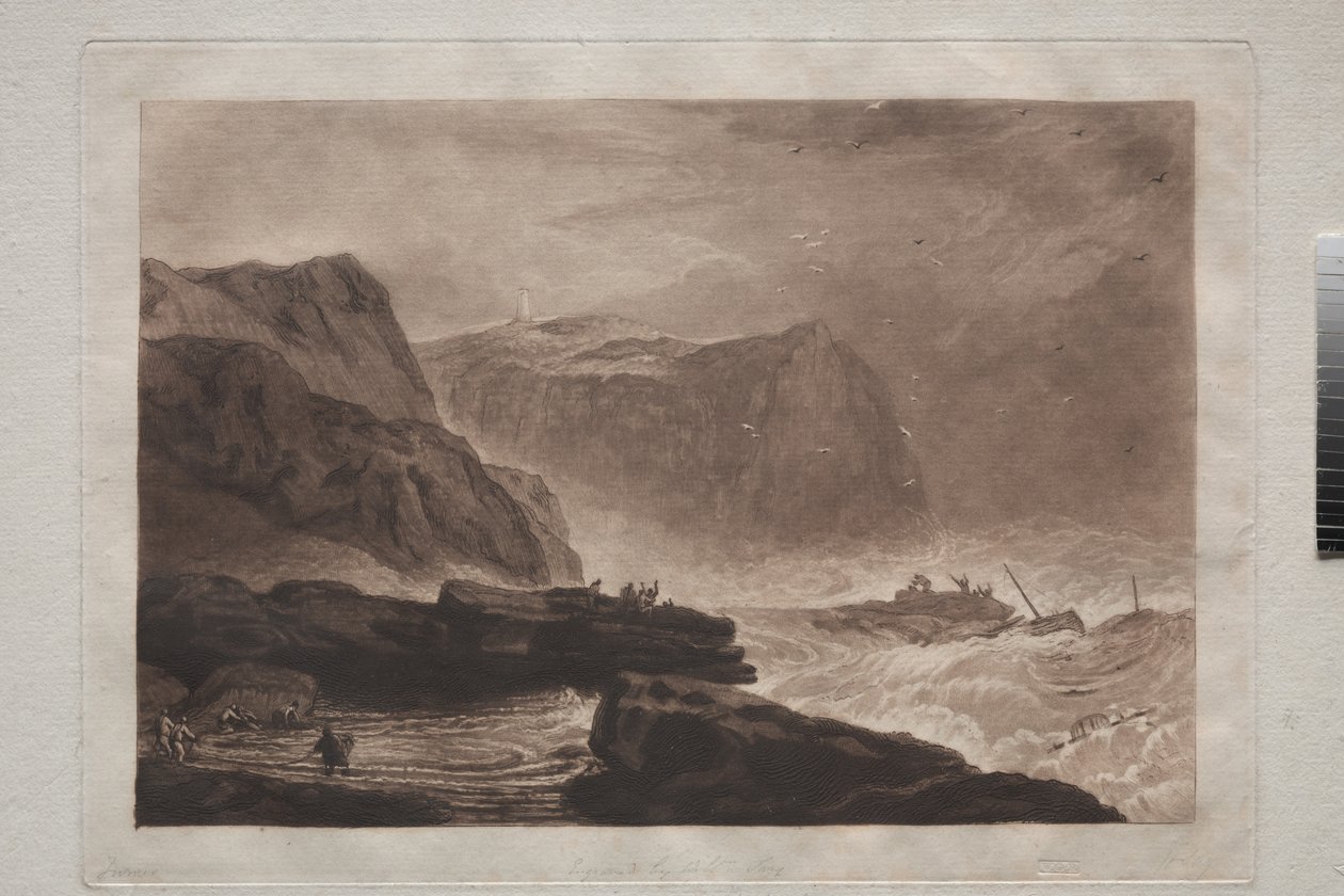 Liber Studiorum: Yorkshiren rannikko, lähellä Whitbyä, n. 1807-1919 tekijältä Joseph Mallord William Turner
