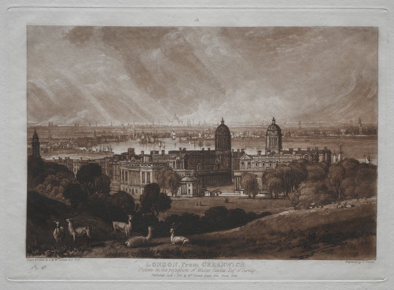 Liber Studiorum: Lontoo Greenwichistä tekijältä Joseph Mallord William Turner