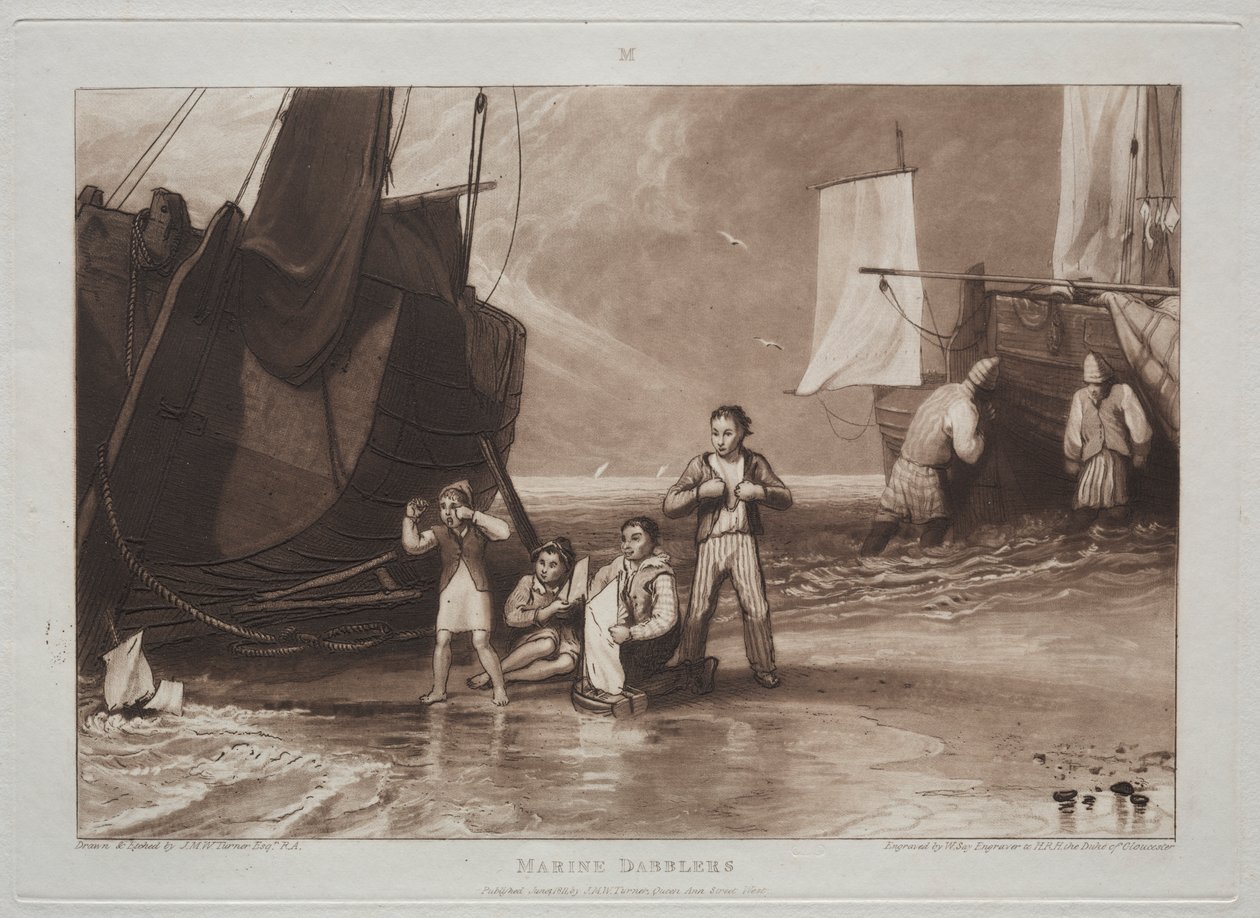 Oppikirja: Marine Dabblers tekijältä Joseph Mallord William Turner