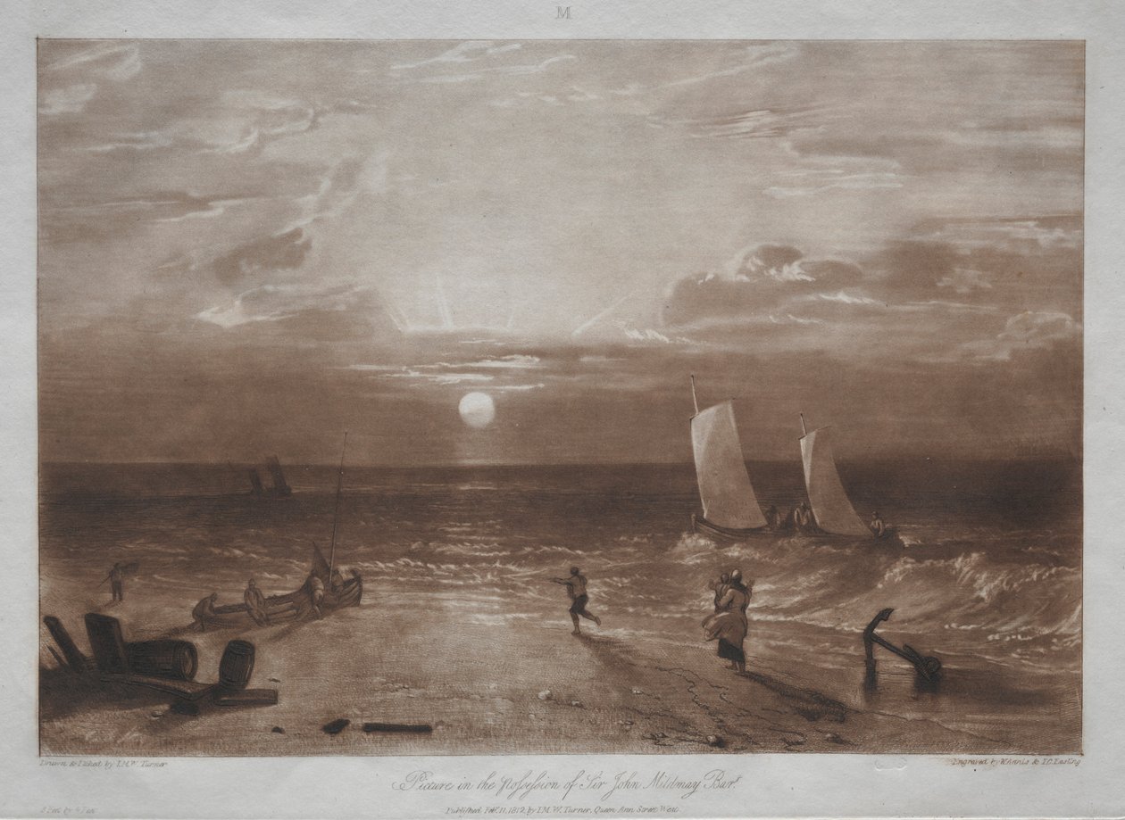 Liber Studiorum: Mildmay Sea-piece. tekijältä Joseph Mallord William Turner