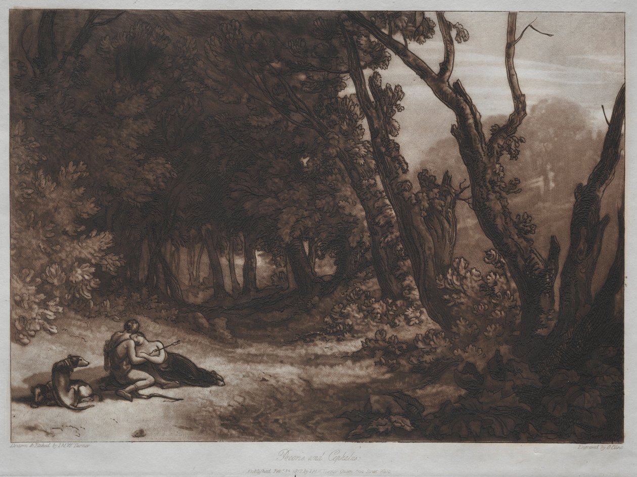 Liber Studiorum: Procris ja Cephalus tekijältä Joseph Mallord William Turner