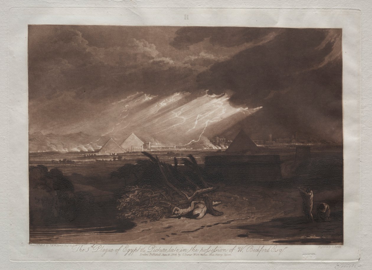Liber Studiorum: Egyptin viides rutto. tekijältä Joseph Mallord William Turner
