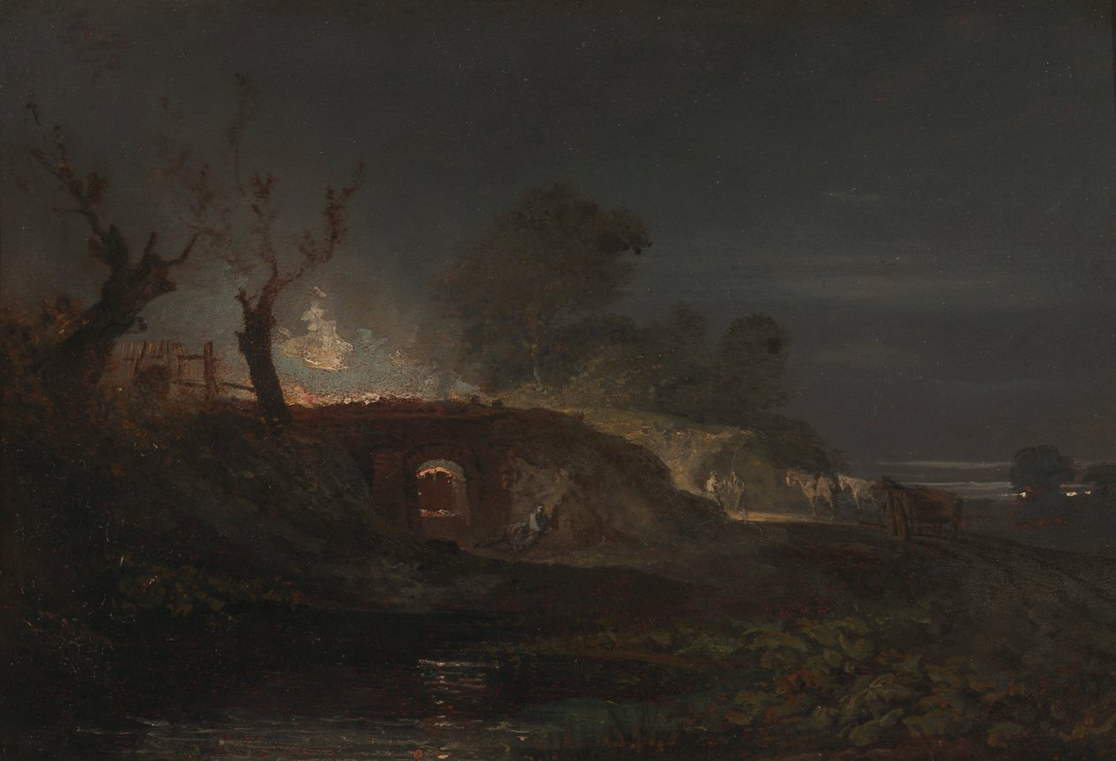 Kalkkiuuni Coalbrookdalessa tekijältä Joseph Mallord William Turner