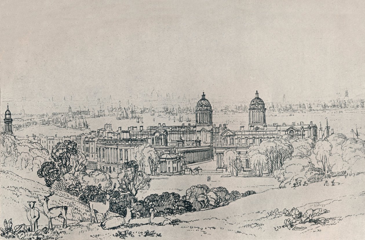Lontoo Greenwich Parkista, 1809, 1923 tekijältä Joseph Mallord William Turner
