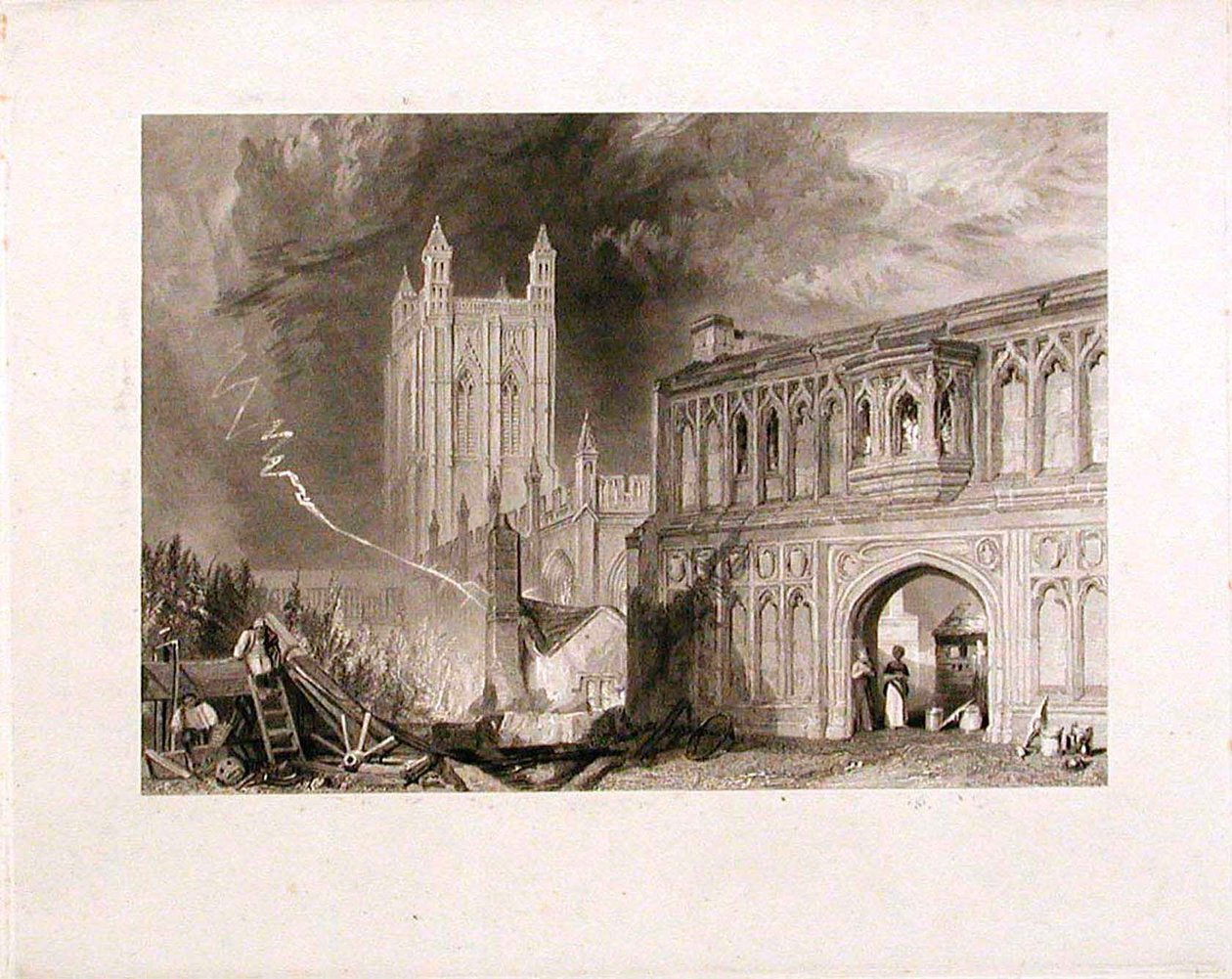 Malvern Abbey ja portti tekijältä Joseph Mallord William Turner
