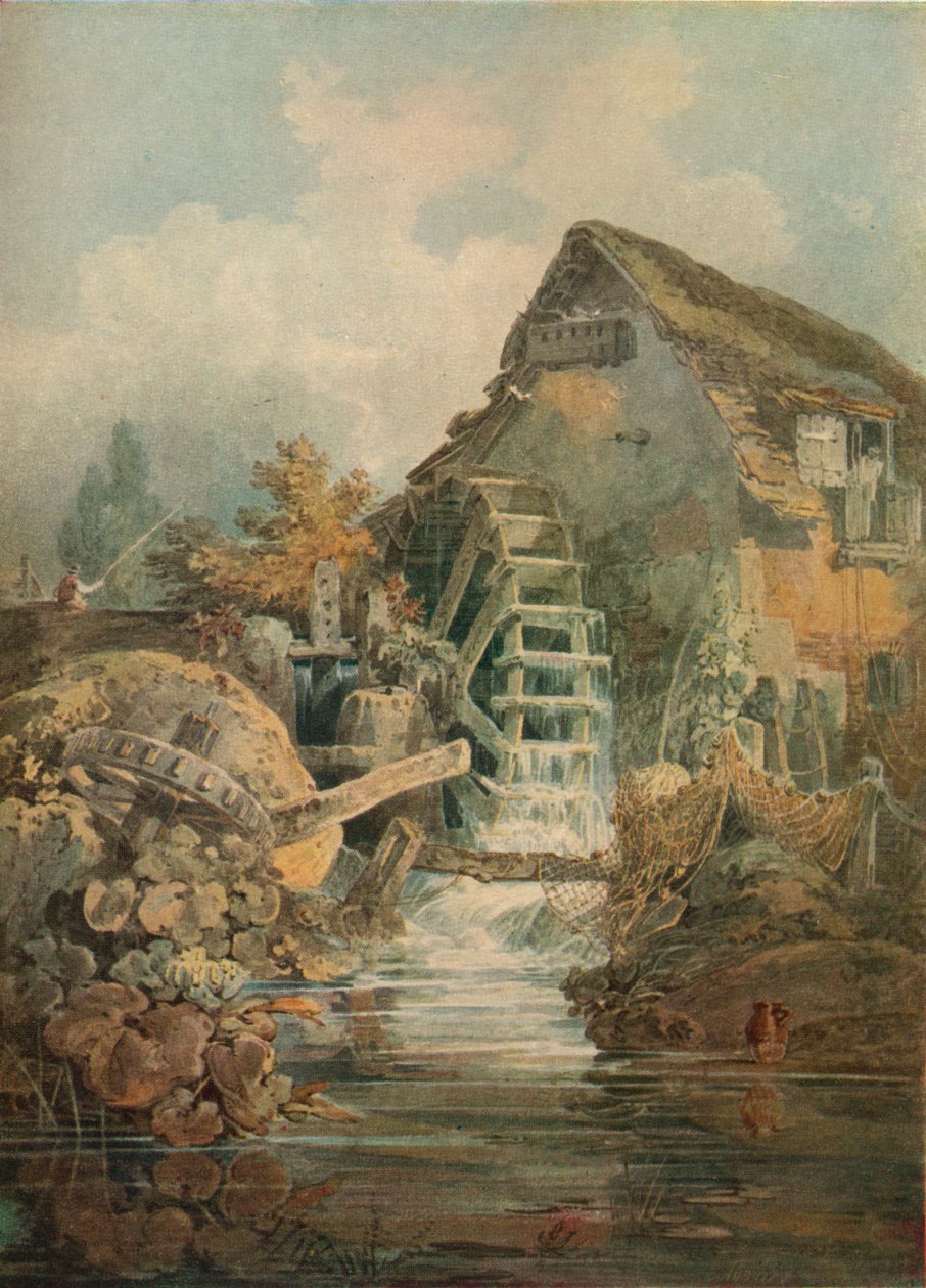 Marford Mill, Debighshir, C17 tekijältä Joseph Mallord William Turner