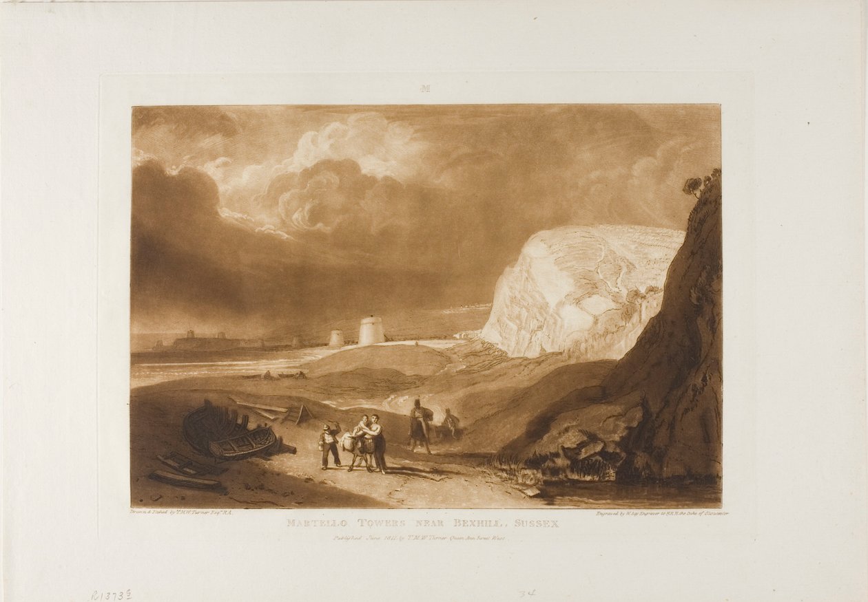 Martello Towers lähellä Bexhilliä Sussexissa tekijältä Joseph Mallord William Turner