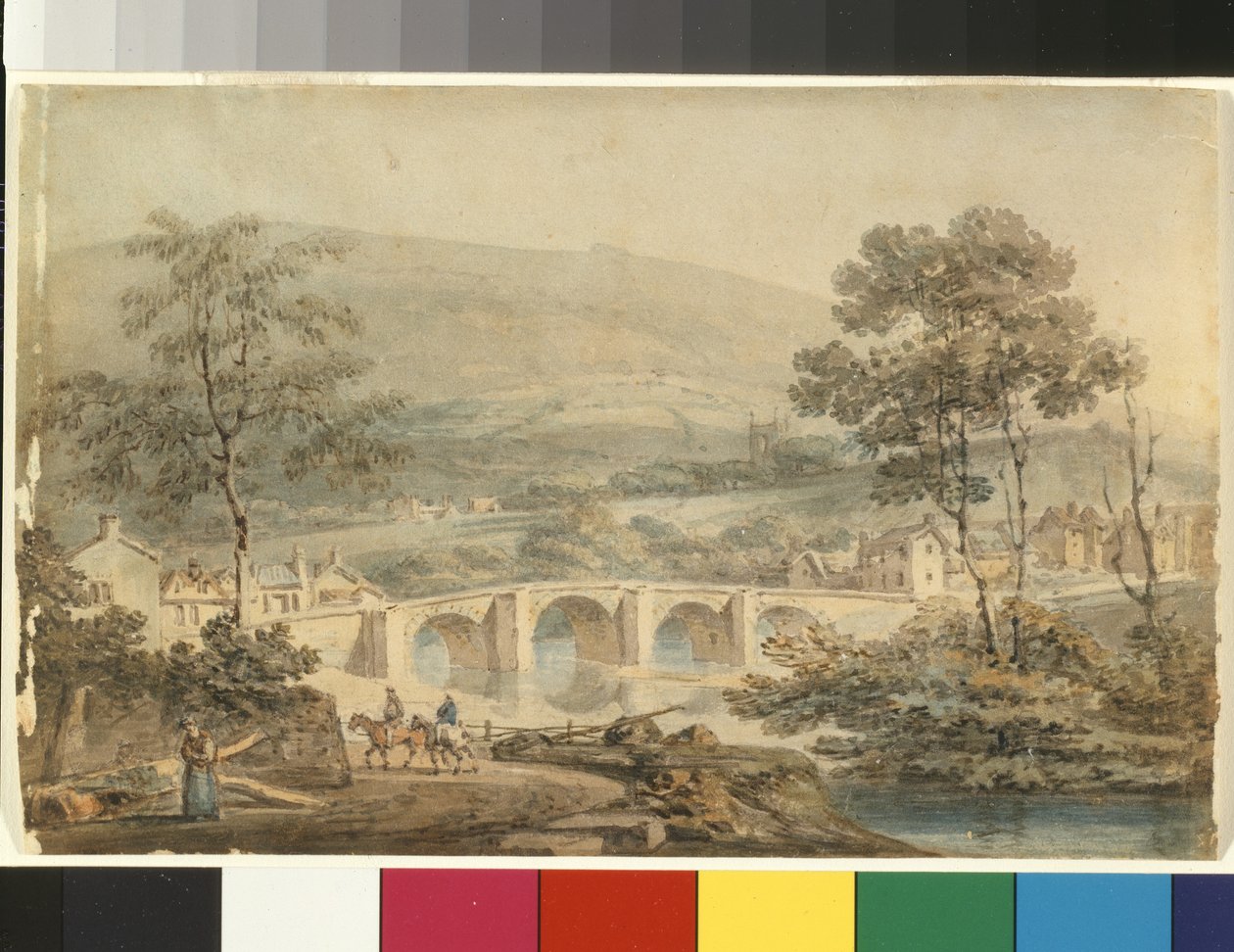 Matlock (akvarelli lyijykynällä valkoisella paperilla) tekijältä Joseph Mallord William Turner