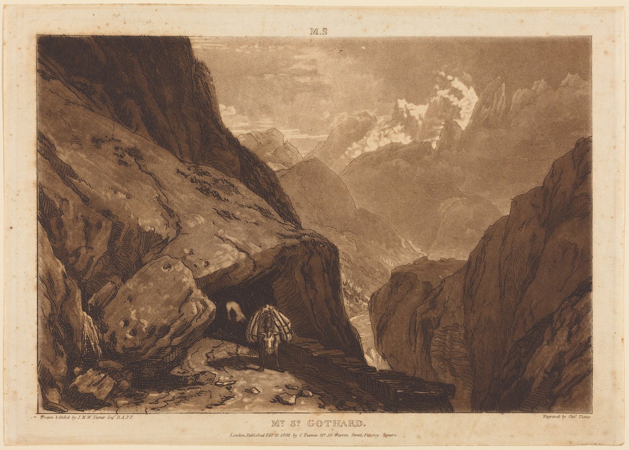 Saint-Gotthard-vuori tekijältä Joseph Mallord William Turner