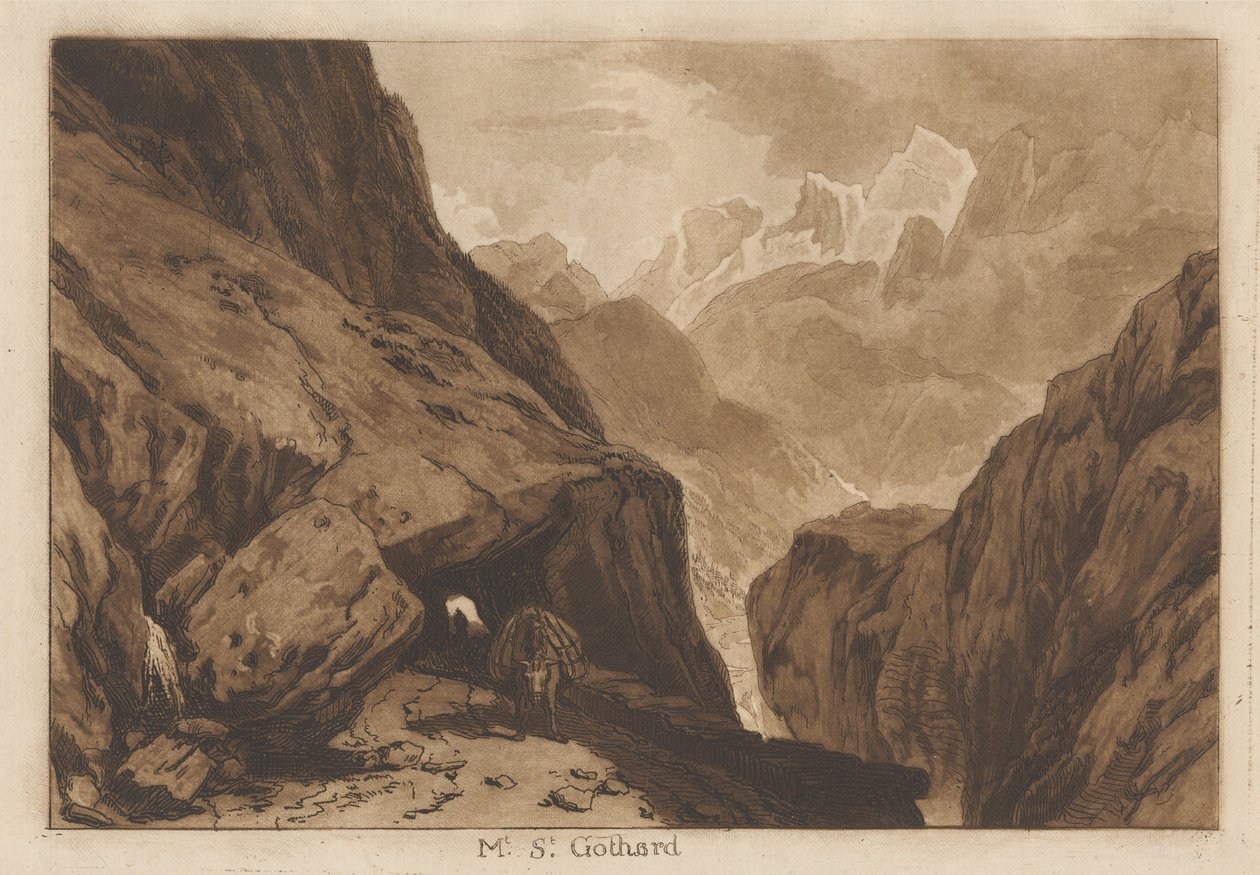 Saint-Gotthard-vuori tekijältä Joseph Mallord William Turner