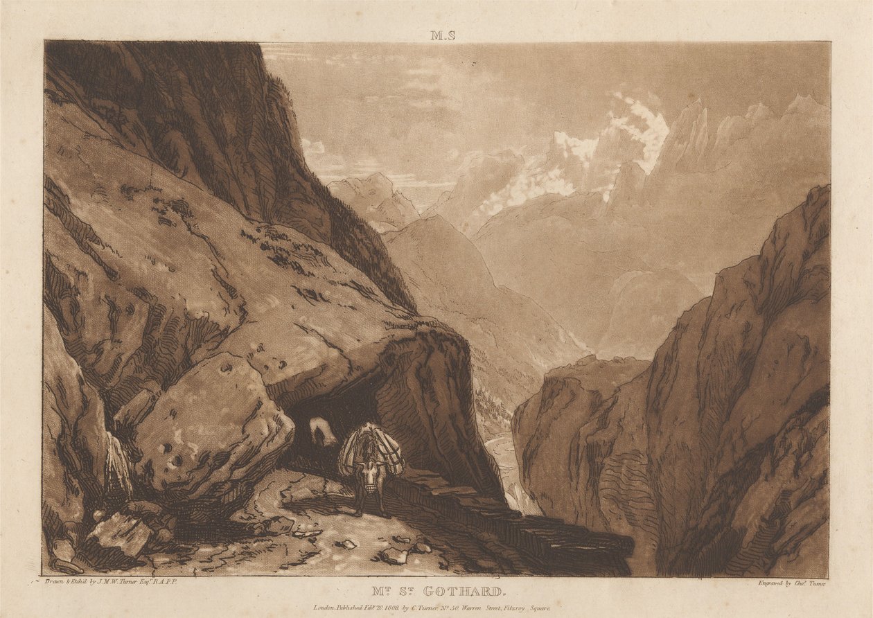 Pyhä Gotthard tekijältä Joseph Mallord William Turner