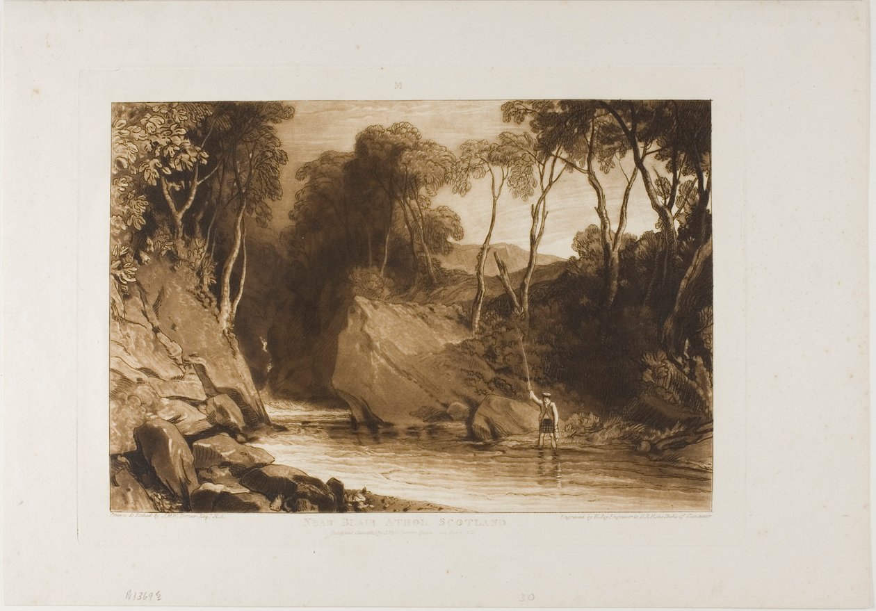 Lähellä Blair Atholia, levy 30 Liber Studiorumilta tekijältä Joseph Mallord William Turner