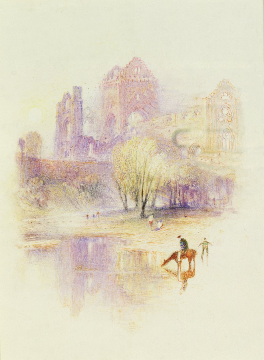 New Abbey, lähellä Dumfriesia (pastelli paperilla) tekijältä Joseph Mallord William Turner