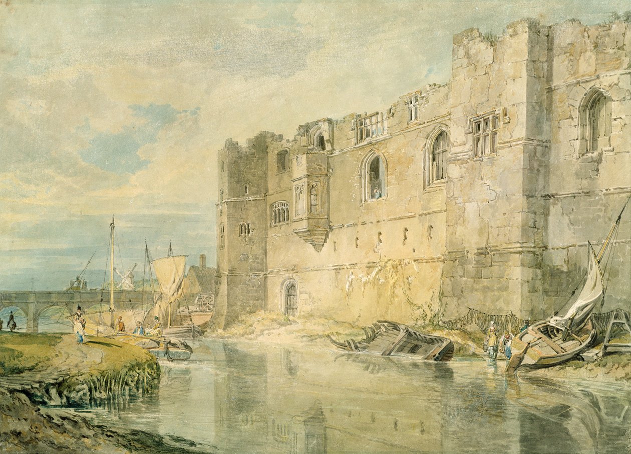 Newark-upon-Trent, n. 1796 (akvarelli grafiitin päällä paperille) tekijältä Joseph Mallord William Turner