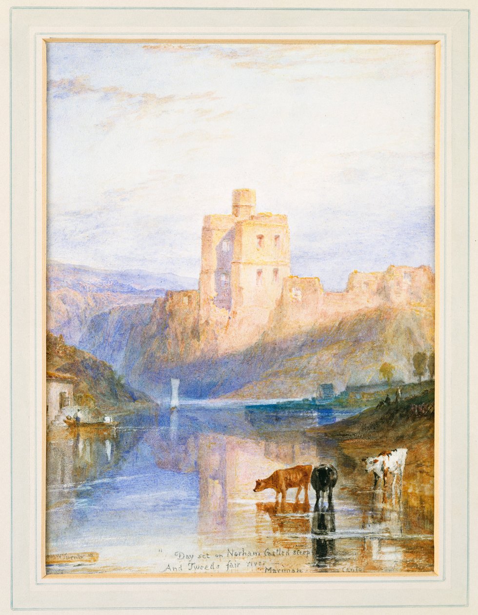 Norham Castle: Sir Walter Scottin piirros Marmionille, 1818 tekijältä Joseph Mallord William Turner