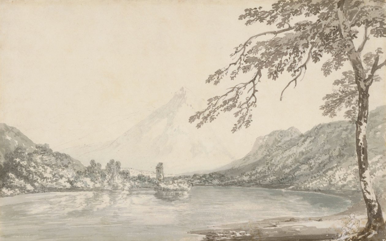 Aar-joella Unterseenin ja Brienzin järven välillä tekijältä Joseph Mallord William Turner