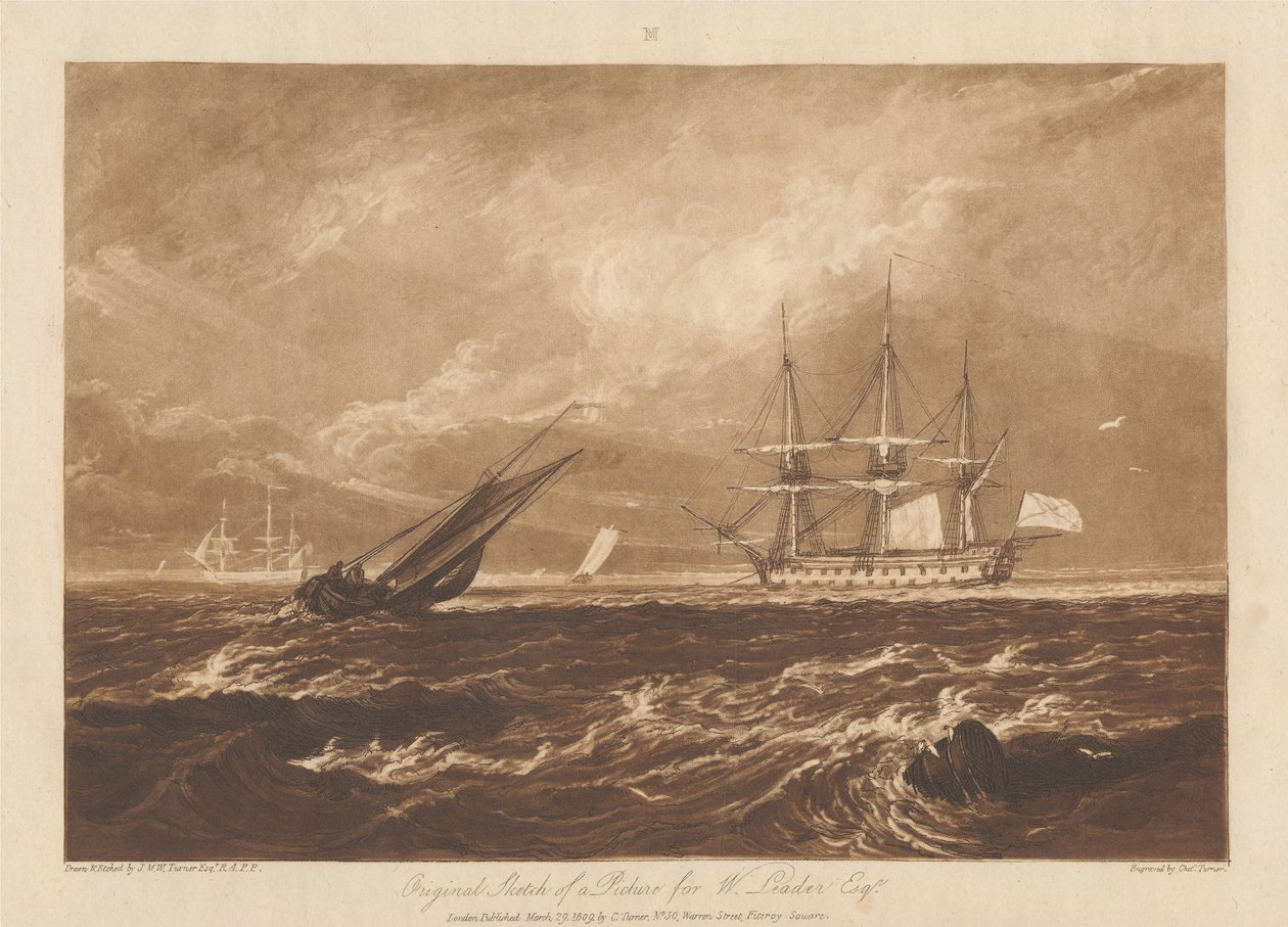 Alkuperäinen luonnos W. Leaderille, Esq., tarkoitetusta taulusta. tekijältä Joseph Mallord William Turner