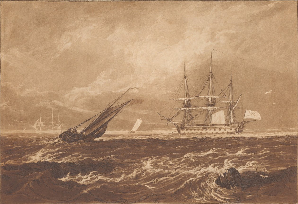 Alkuperäinen luonnos maalaukseen W. Leader, Esquirelle tekijältä Joseph Mallord William Turner