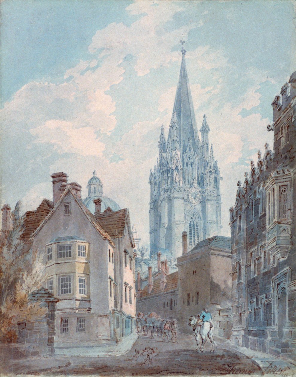 Oxford: St Marys Oriel Lanelta, 1792-1793 tekijältä Joseph Mallord William Turner