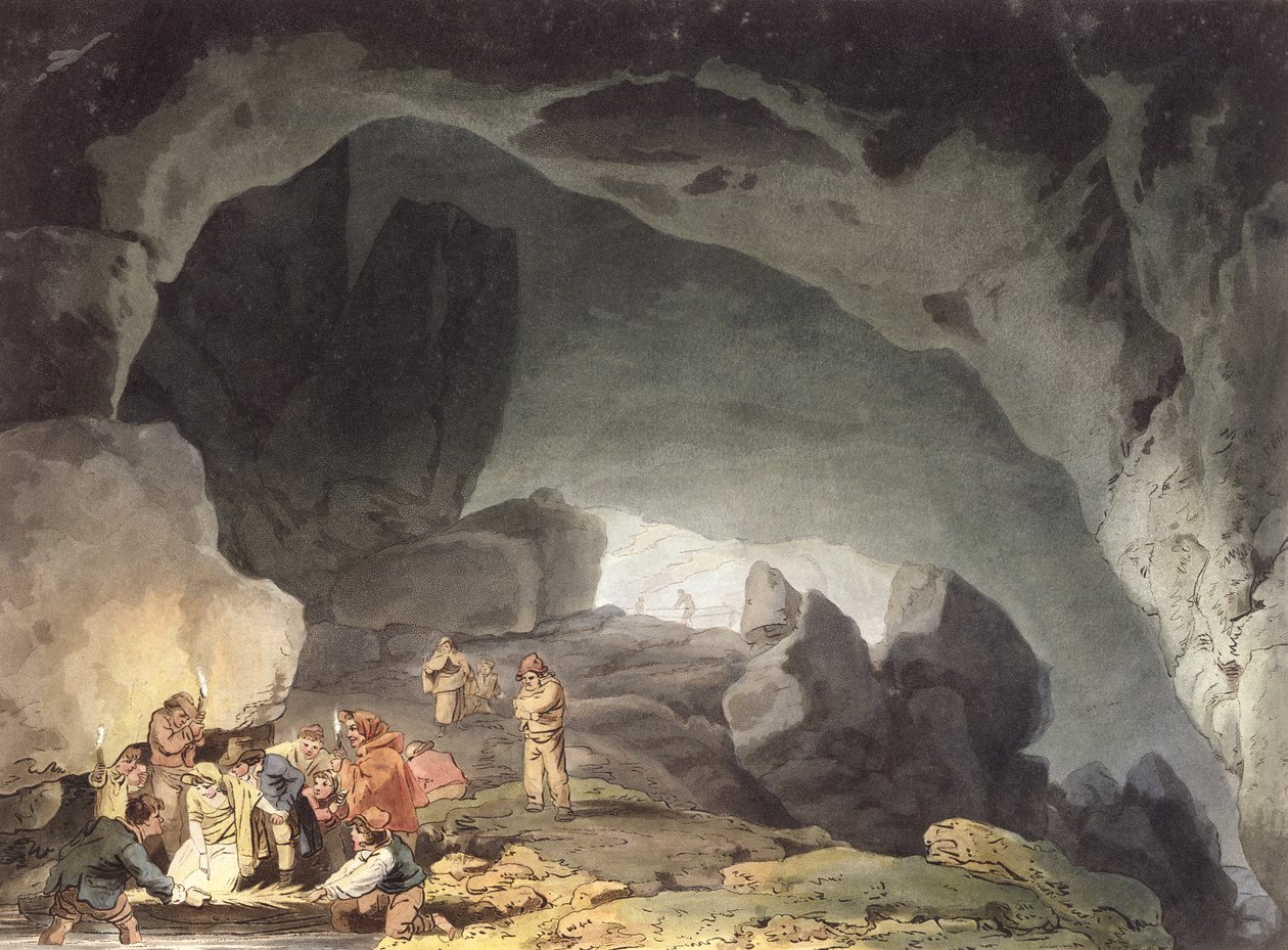 Peaks Hole, Derbyshire (värikaiverrus) tekijältä Joseph Mallord William Turner