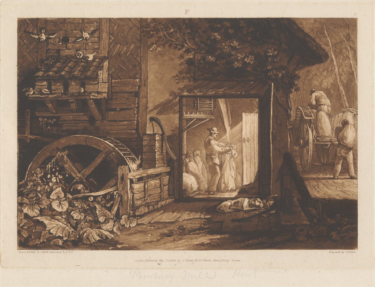 Pemburyn mylly, Kent tekijältä Joseph Mallord William Turner