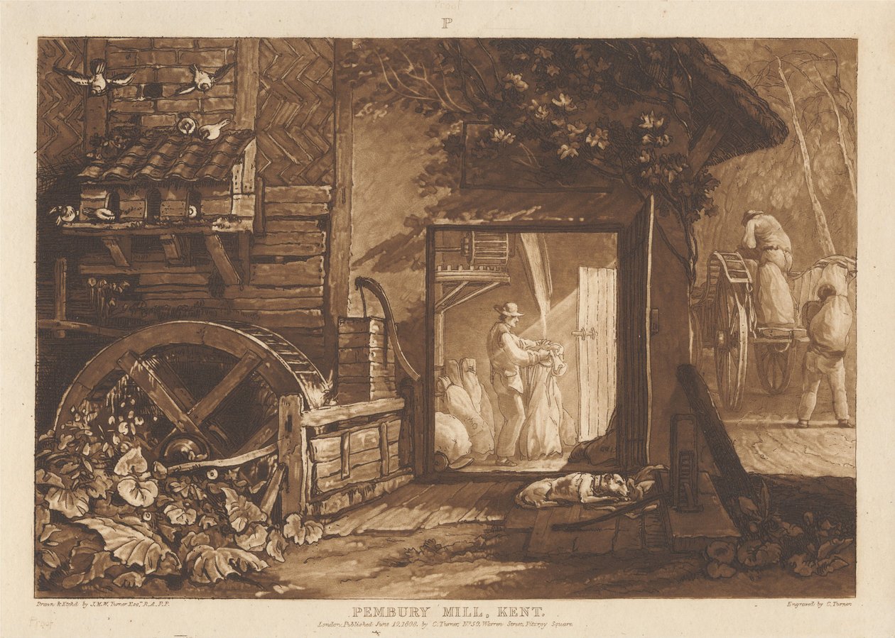 Pemburyn mylly, Kent tekijältä Joseph Mallord William Turner