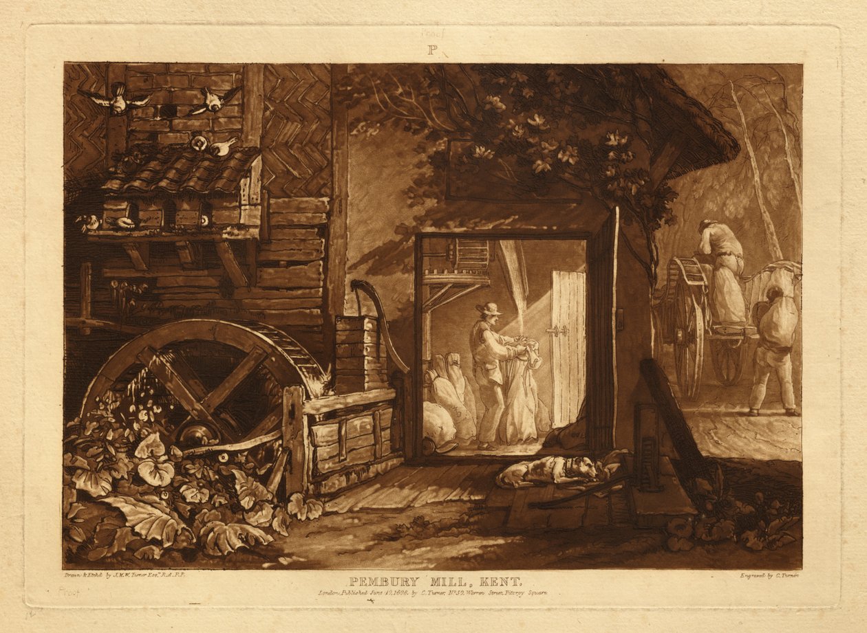 Pemburyn mylly, Kent tekijältä Joseph Mallord William Turner