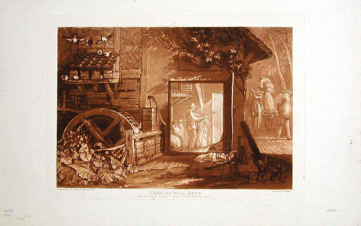 Pemburyn mylly, Kent tekijältä Joseph Mallord William Turner