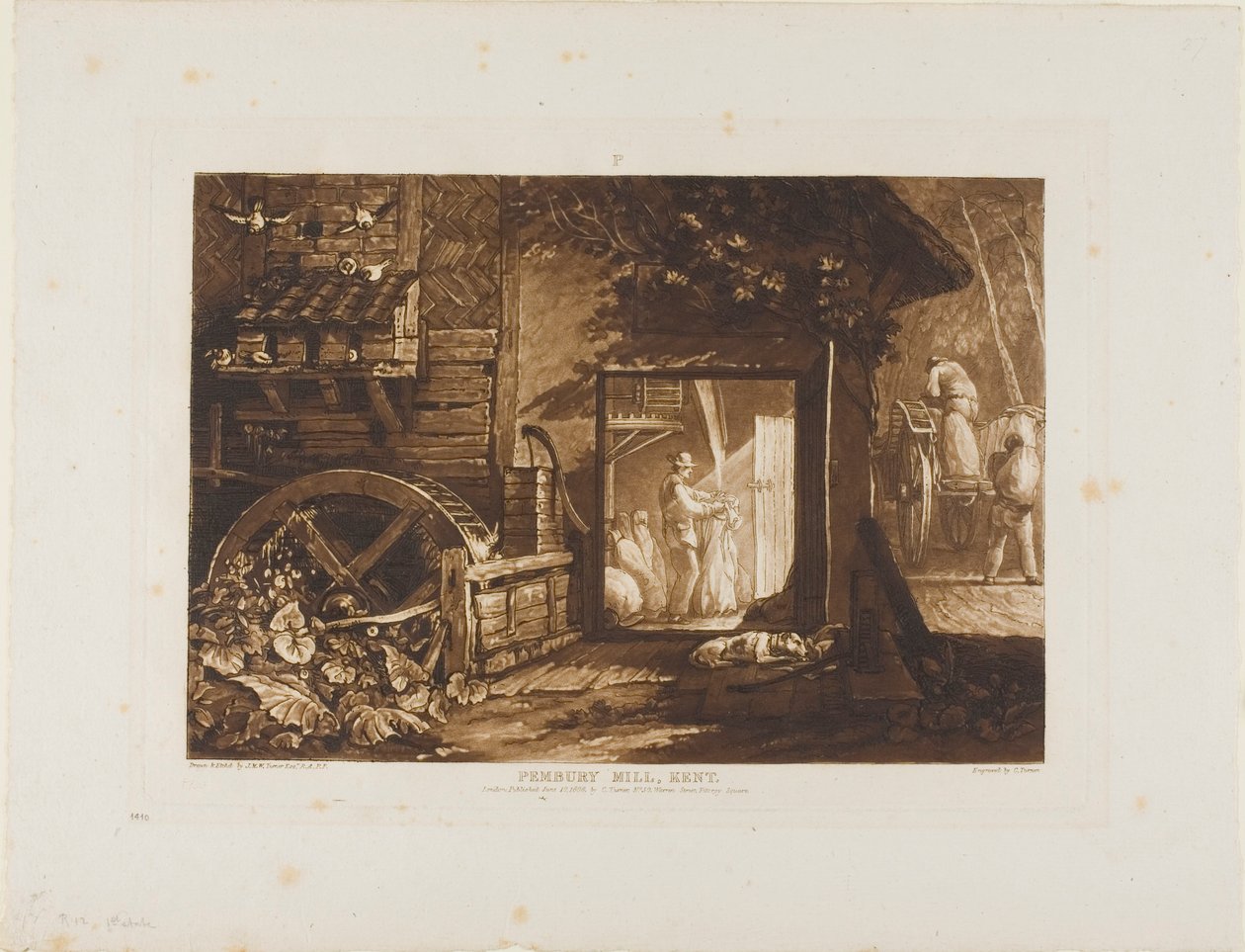 Pembury Mill, Kent, levy 12 Liber Studiorumilta tekijältä Joseph Mallord William Turner