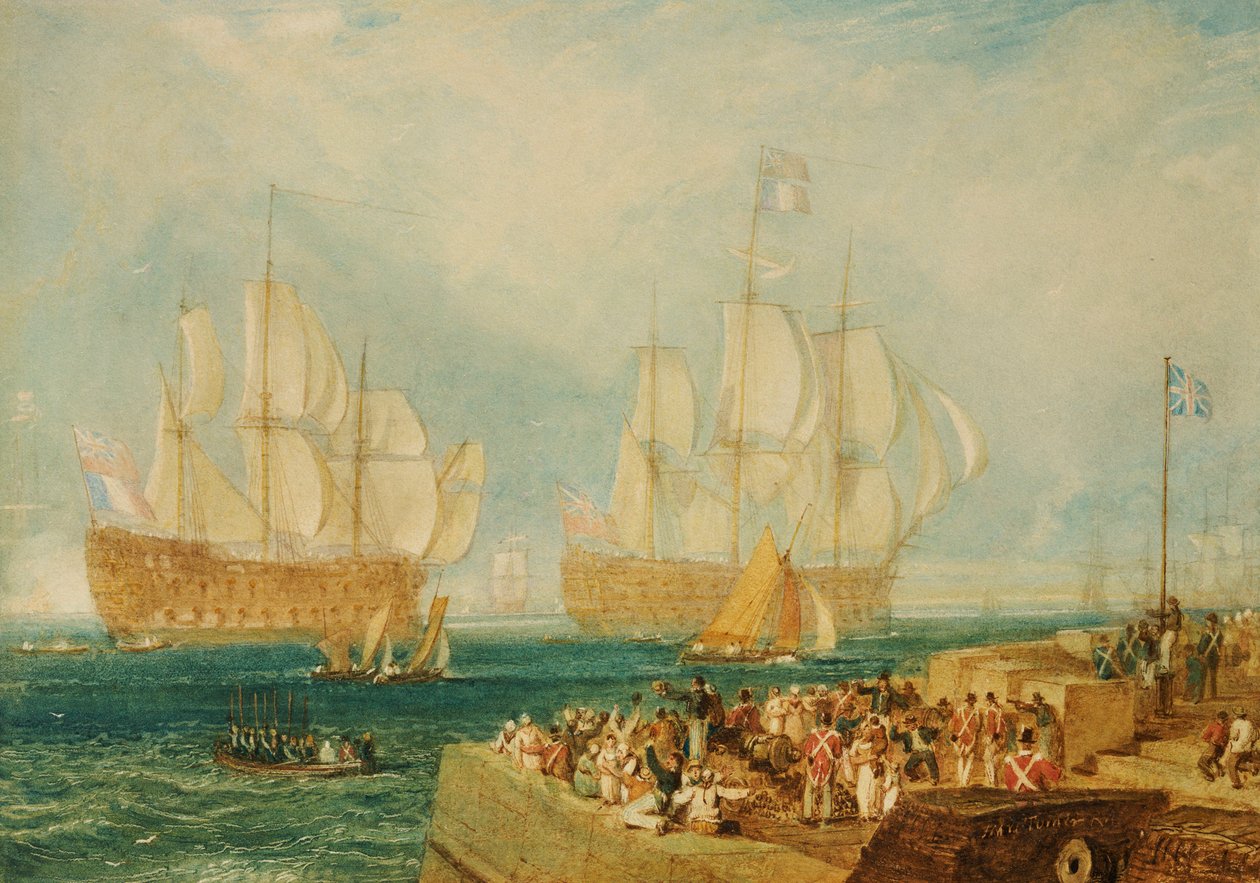Plymouth Harbour: Hinaus ranskalaisissa palkinnoissa tekijältä Joseph Mallord William Turner