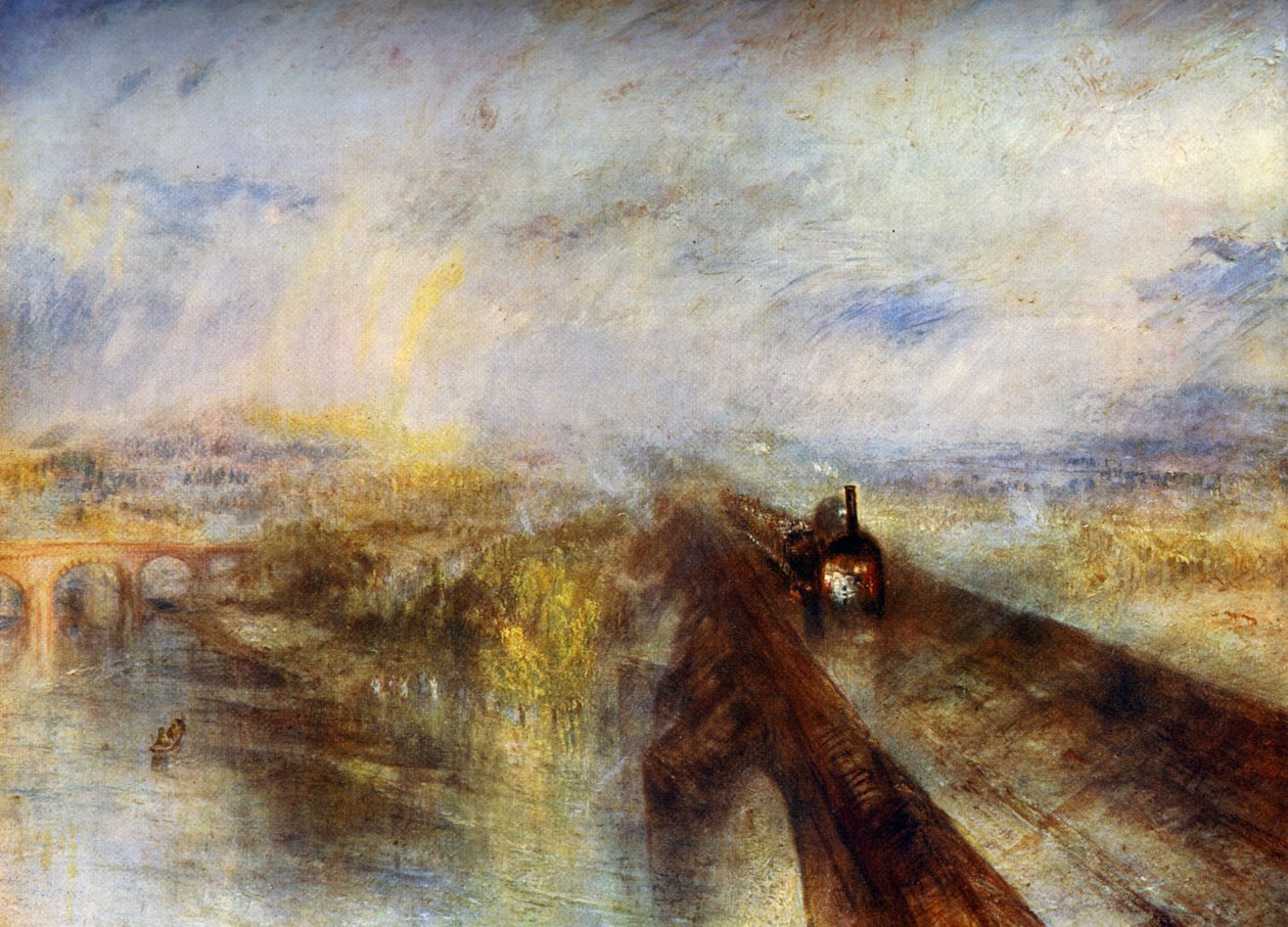 Sadetta, höyryä ja nopeutta - Great Western Railway, c1844, 1912. tekijältä Joseph Mallord William Turner
