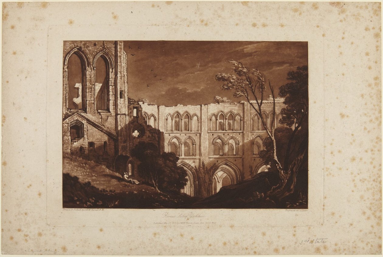 Rievaulx Abbey, Yorkshire tekijältä Joseph Mallord William Turner