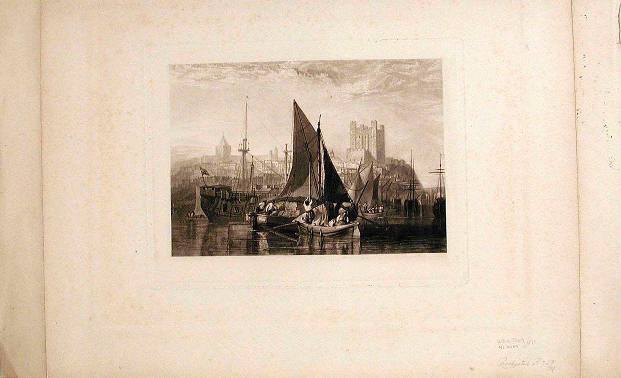 Rochester Medwayjoen varrella tekijältä Joseph Mallord William Turner