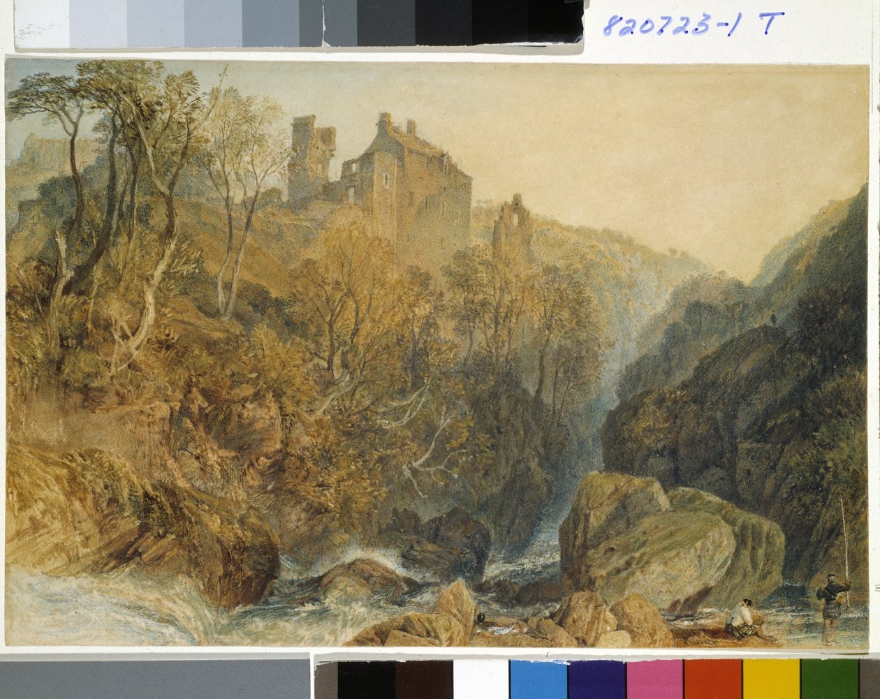 Rosslyn Castle (akvarelli valkoisella paperilla) tekijältä Joseph Mallord William Turner