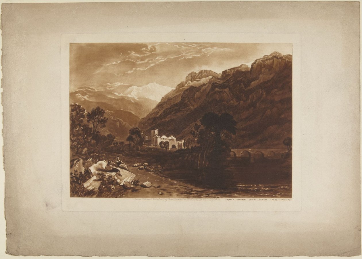Kohtaus Alpeilla tekijältä Joseph Mallord William Turner