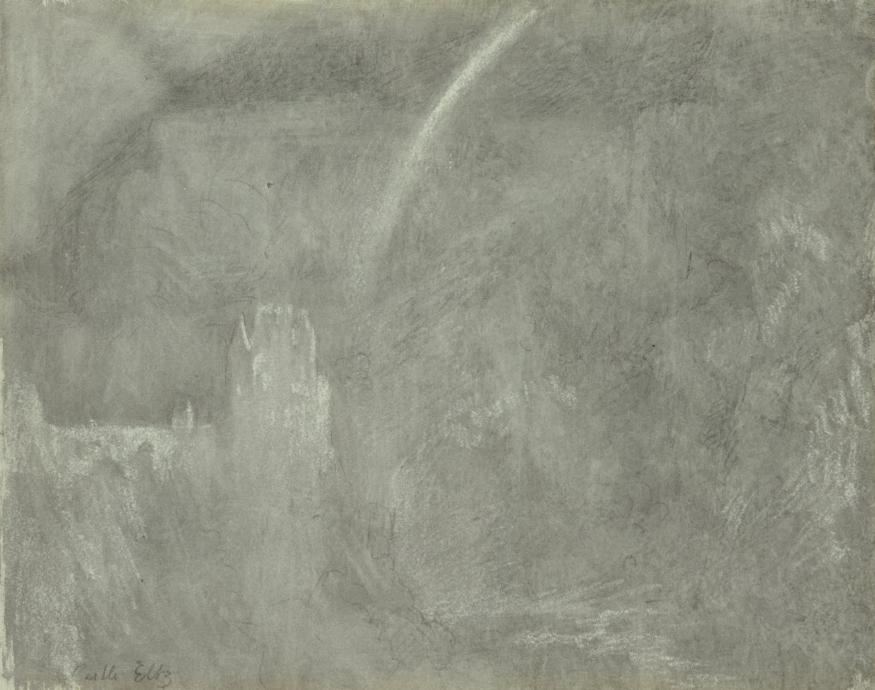 Schloss Eltz (liitu paperille) tekijältä Joseph Mallord William Turner