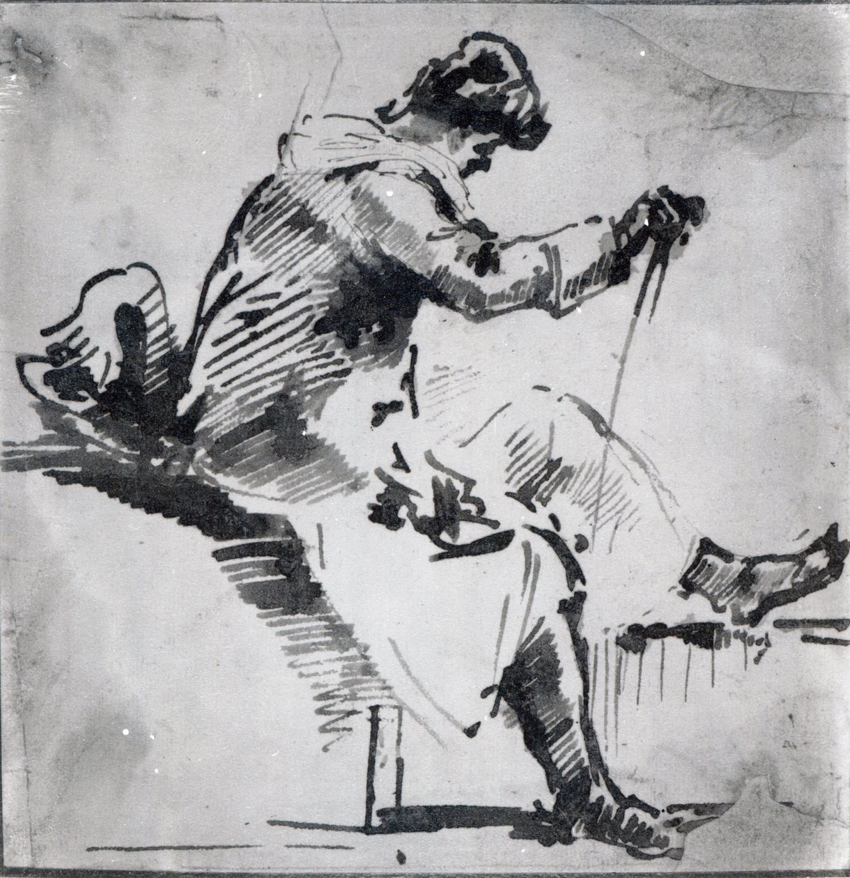 Istuva mies (wc paperilla) tekijältä Joseph Mallord William Turner
