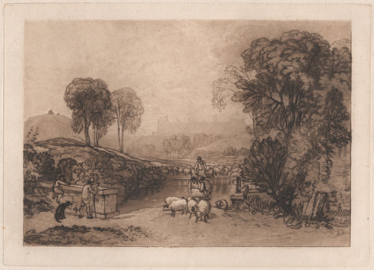 Lampaiden pesu, Windsor tekijältä Joseph Mallord William Turner